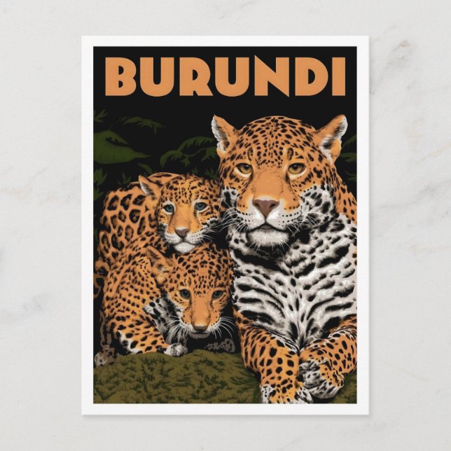 Burundi Afrika Vintage Reise  Postkarte (Vorderseite)
