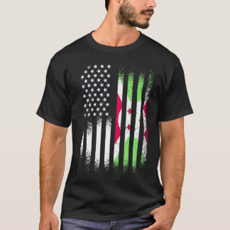 Burundi American Patriot Grown Country USA Flags S T-Shirt