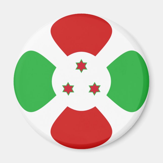 Burundi Fisheye Flag Magnet (Vorne)