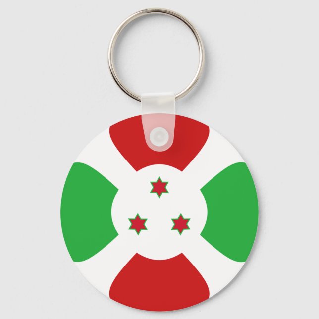 Burundi Fisheye Flag Schlüsselanhänger (Vorderseite)