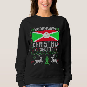 Burundi Flag Burundischer Weihnachtssüßer Sweatshirt