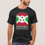 Burundi-Flag-Emblem gestört Vintag T-Shirt<br><div class="desc">Burundi Not leidendes Emblem mit der Flagge und Wappen.</div>
