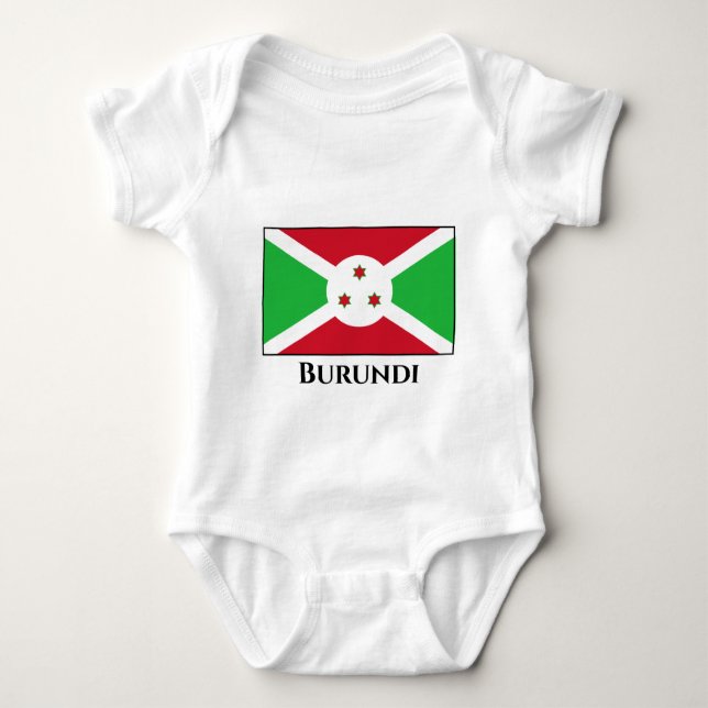 Burundi-Flagge Baby Strampler (Vorderseite)