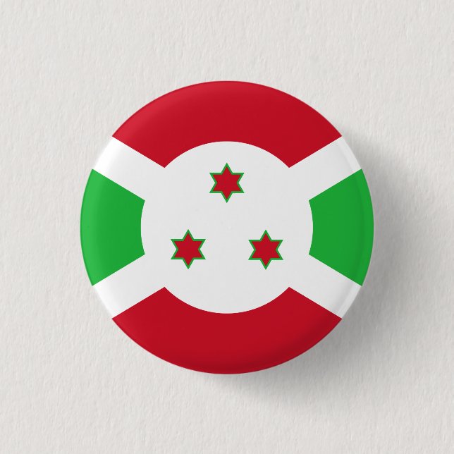 Burundi-Flagge Button (Vorderseite)