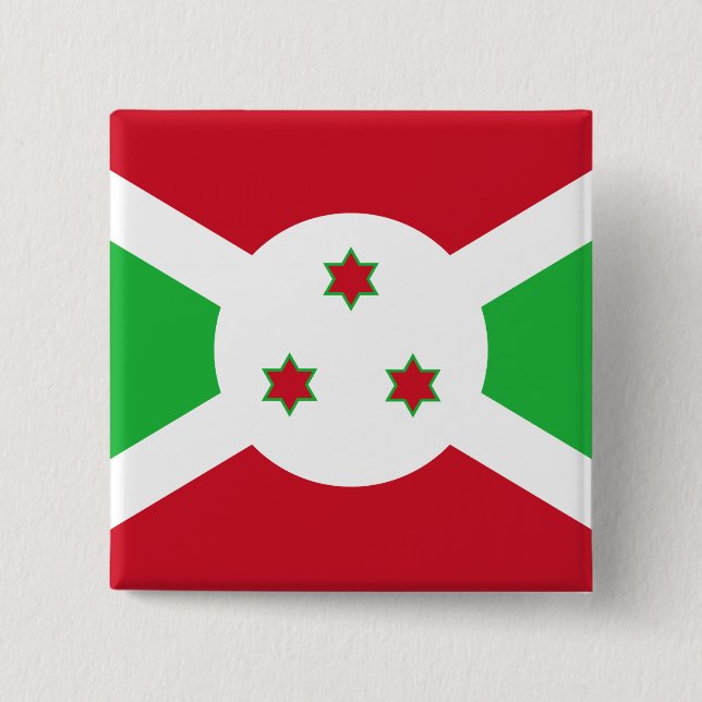 Burundi-Flagge Button (Vorderseite)