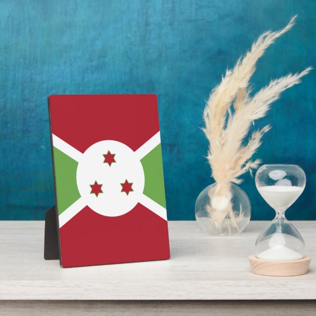 Burundi-Flagge Fotoplatte (Seite)