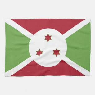 Burundi-Flagge Geschirrtuch