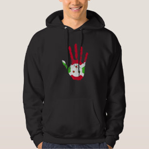 Burundi-Flagge Gitega Hand Sport Stolz Fußball Run Hoodie