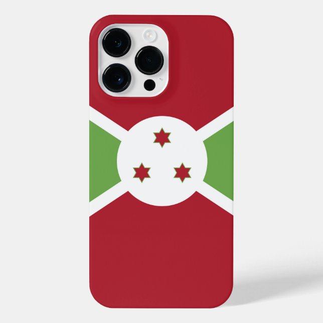 Burundi-Flagge iPhone 14 Pro Max Hülle (Rückseite)