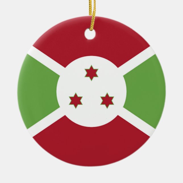 Burundi-Flagge Keramik Ornament (Vorne)