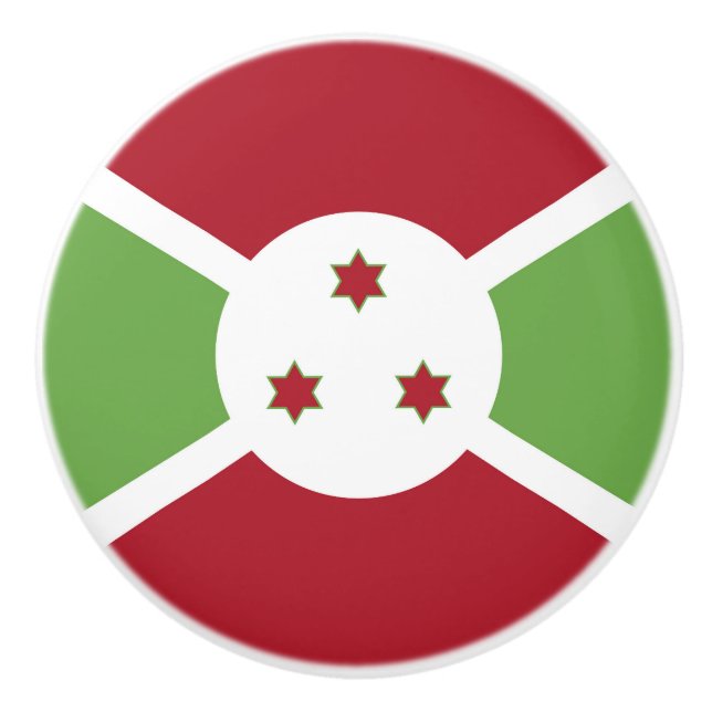 Burundi-Flagge Keramikknauf (Vorderseite)