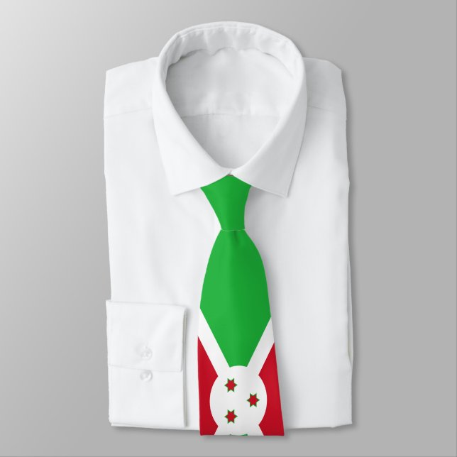 Burundi-Flagge Krawatte (Gebunden)
