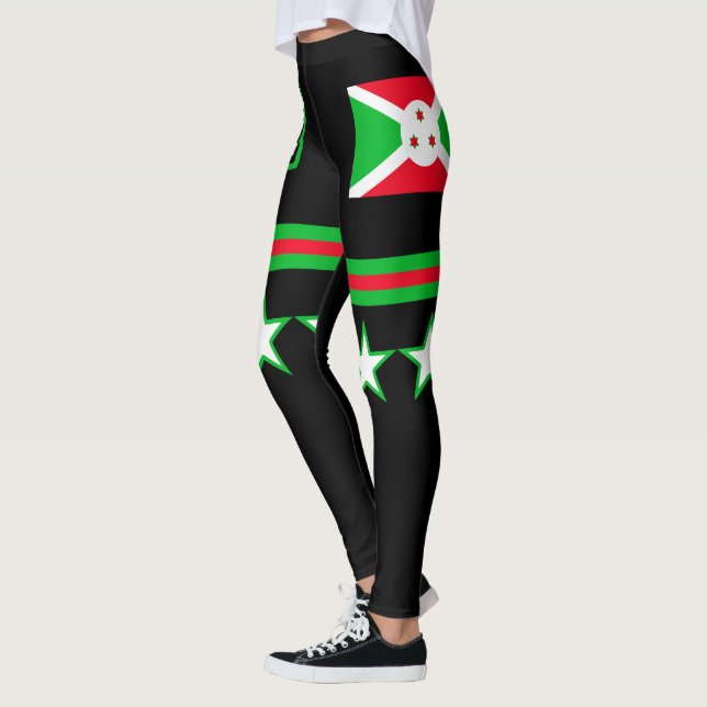 Burundi-Flagge Leggings (Links)