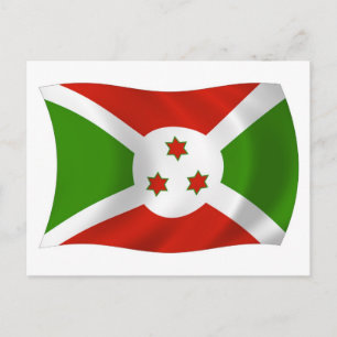 Burundi-Flagge Postkarte
