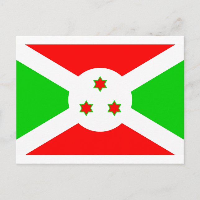 Burundi-Flagge Postkarte (Vorderseite)