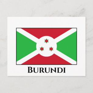 Burundi-Flagge Postkarte