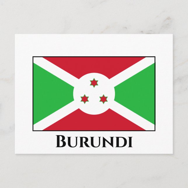 Burundi-Flagge Postkarte (Vorderseite)