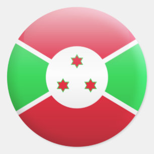 Burundi-Flagge Runder Aufkleber