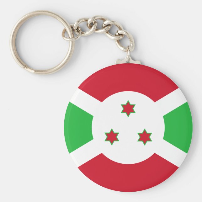 Burundi-Flagge Schlüsselanhänger (Vorne)