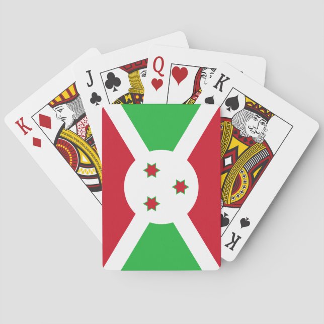 Burundi-Flagge Spielkarten (Rückseite)