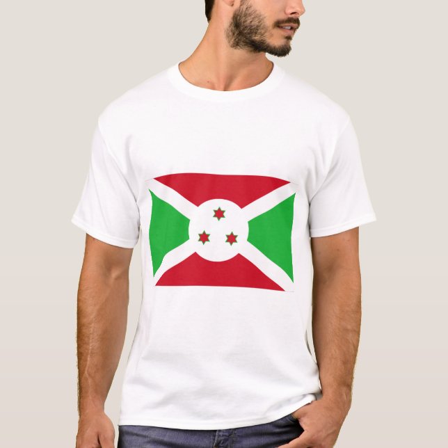 Burundi-Flagge T-Shirt (Vorderseite)