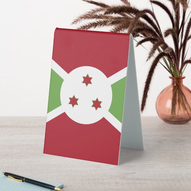 Burundi-Flagge Tischaufsteller (In Situ (Tisch))