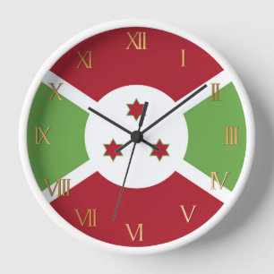 Burundi-Flagge Uhr