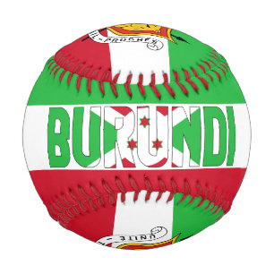 Burundi-Flagge und Wappen Patriotisch Baseball