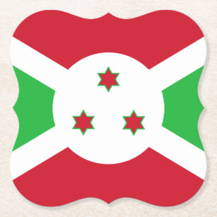 Burundi-Flagge Untersetzer