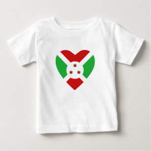 Burundi-Flaggen-Herz-T - Shirt