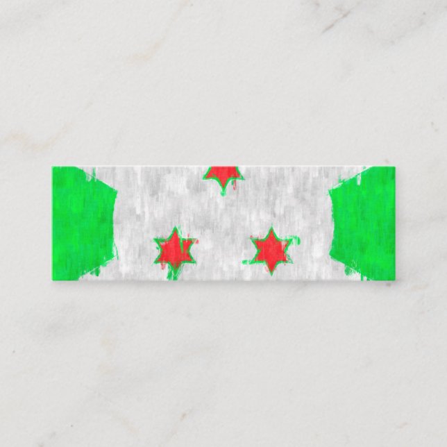 Burundi Ölgemälde Zeichnend Mini Visitenkarte (Vorderseite)