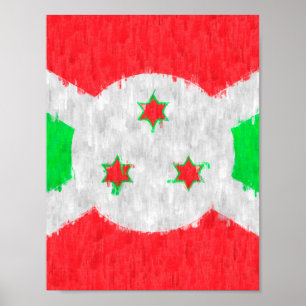 Burundi Ölgemälde Zeichnend Poster