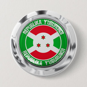 Burundi Round Emblem Button