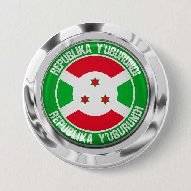 Burundi Round Emblem Button (Vorderseite)