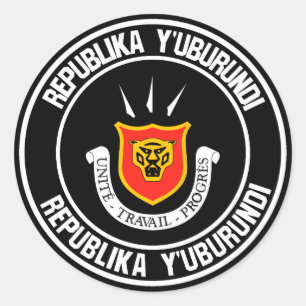 Burundi Round Emblem Runder Aufkleber
