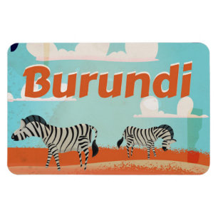 Burundi Vintage-Reiseplakat Magnet