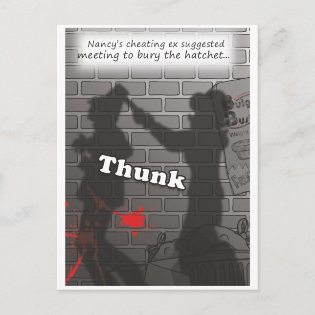 'Bury the Hatchet' Postkarte (Vorderseite)