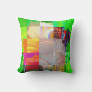 Bus 1521 Abstrakte Glitch-Art Cyberpunk-Gitter  Kissen