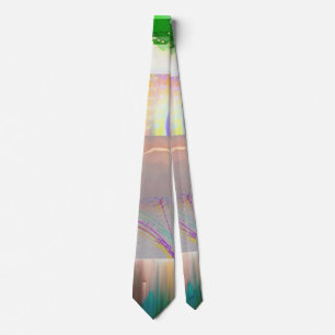 Bus 1521 Abstrakte Glitch-Art Cyberpunk-Gitter  Krawatte