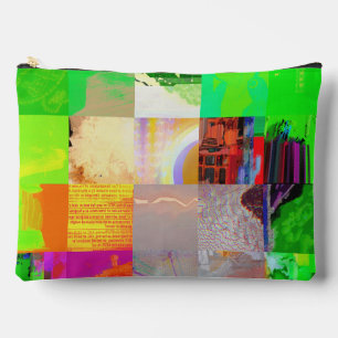 Bus 1521 Abstrakte Glitch-Art Cyberpunk-Gitter Zubehörtasche