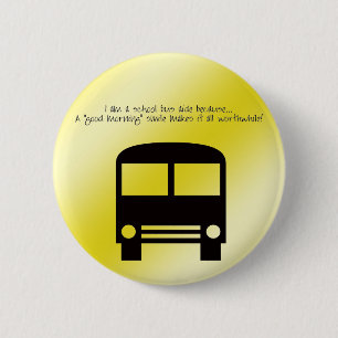 Bus-Berater ein guter Morgen-Lächeln-Schwarz-Bus Button