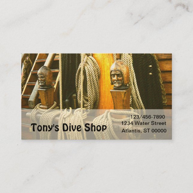 Bus. Carte - Capstans en bois (Devant)