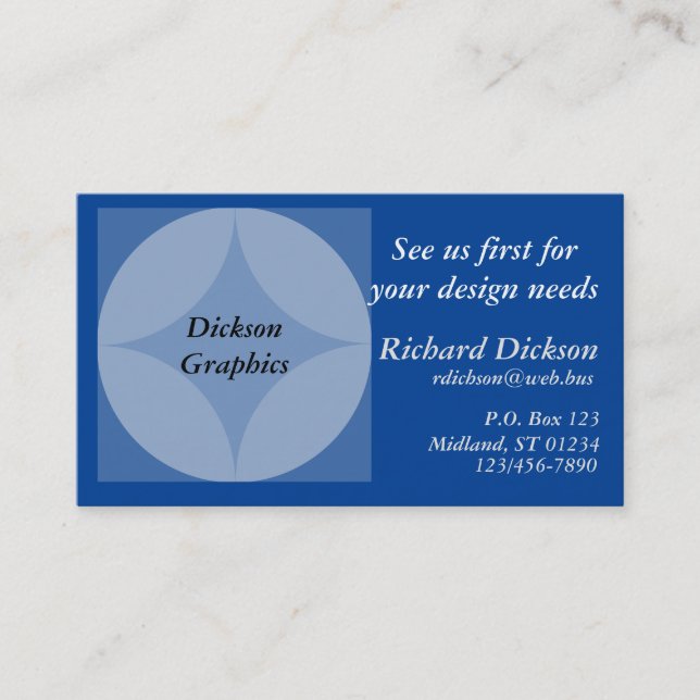 Bus. Carte - Cercles et graphique en diamant (Devant)