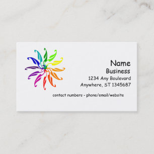 Bus. Carte - feuilles de roue couleur