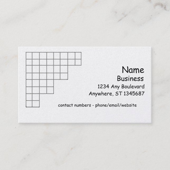 Bus. Carte - Grille de coin (Devant)