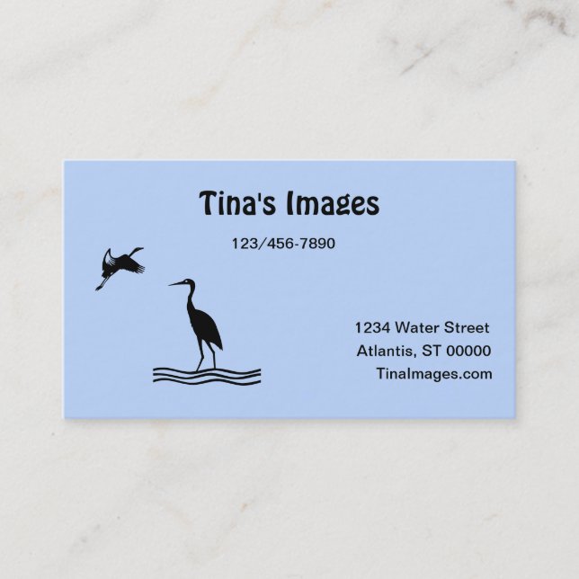 Bus. Carte - Images d'oiseaux (Devant)