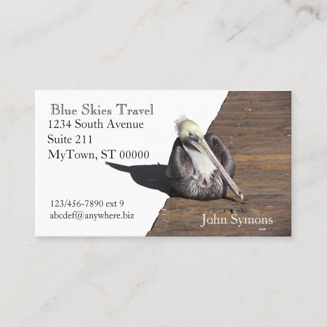 Bus. Carte - Pélican sur la jetée (Devant)