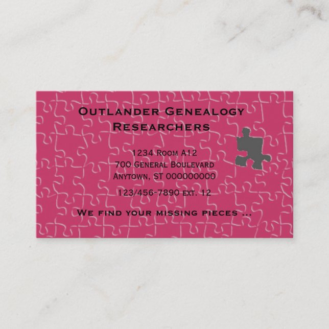 Bus. Carte - Pièces manquantes (Devant)