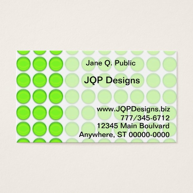 Bus. Carte - Points verts (Devant)