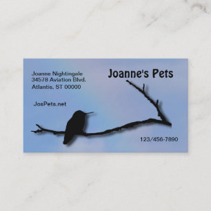 Bus. Carte - Silhouette de colibri